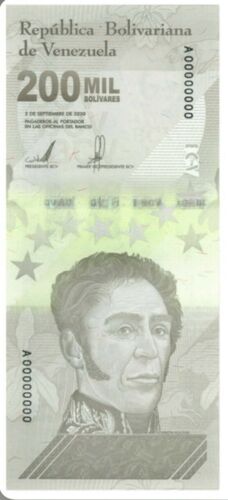 Venezuela Bolivares Banknote Soberano (200mil) New Unc - World Paper Money